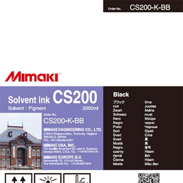 Mimaki CS200 Solvent ink bottle Black (2,000ml) Thumbnail