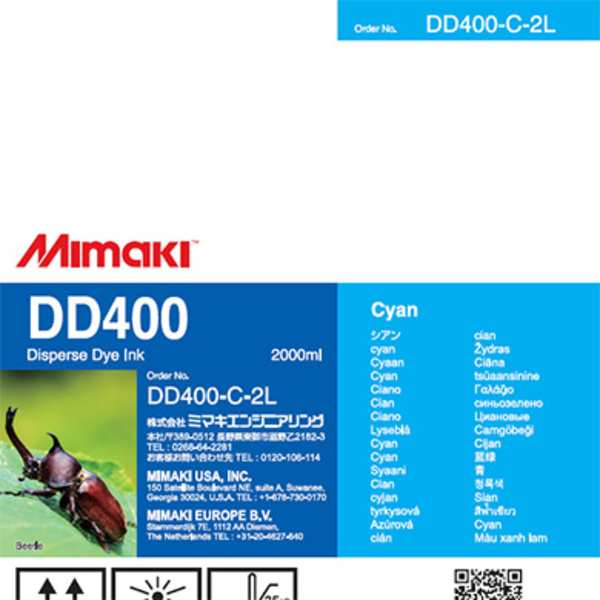 Mimaki DD400 Disperse dye ink pack Cyan (2,000ML) – TX300P Thumbnail