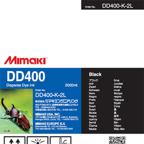 Mimaki DD400 Disperse dye ink pack Black (2,000ML) – TX300P Thumbnail