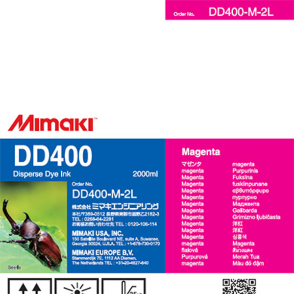 Mimaki DD400 Disperse dye ink pack Magenta (2,000ML) – TX300P Thumbnail