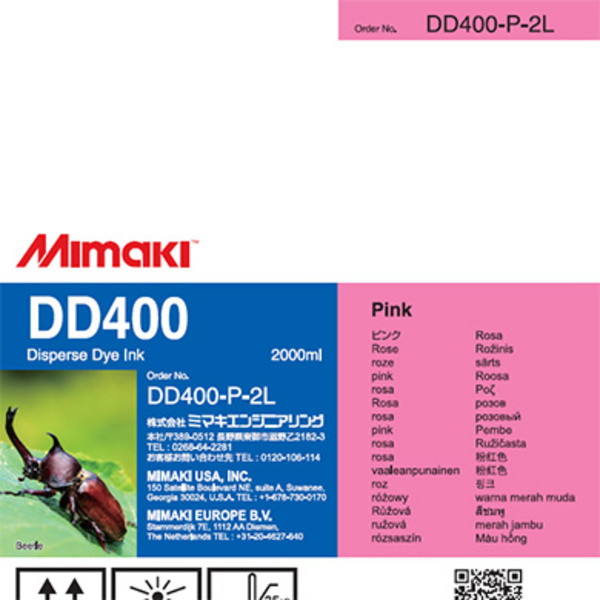 Mimaki DD400 Disperse dye ink pack Pink (2,000ML) – TX300P Thumbnail