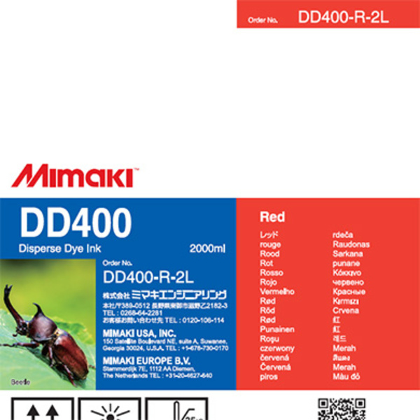 Mimaki DD400 Disperse dye ink pack Red (2,000ML) – TX300P Thumbnail
