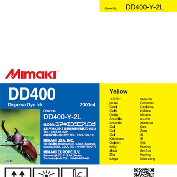 Mimaki DD400 Disperse dye ink pack Yellow (2,000ML) – TX300P Thumbnail