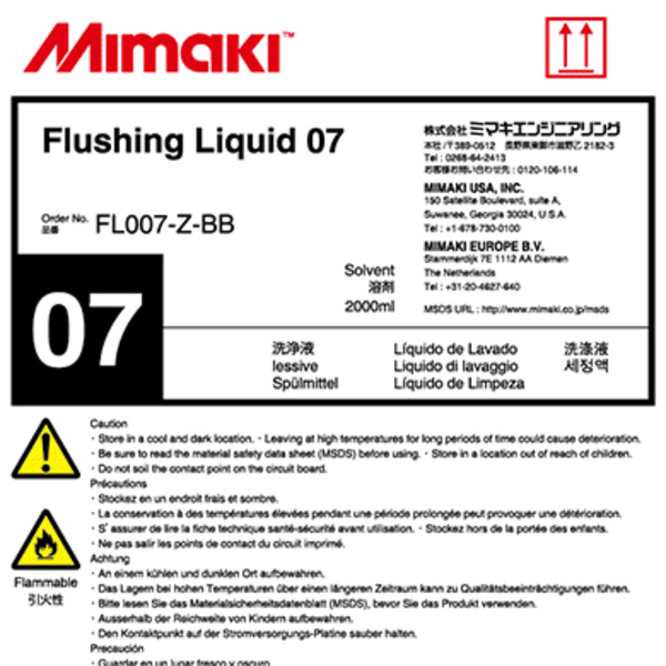 Mimaki Flushing Liquid 07 (2L bottle) (2,000ml) Thumbnail