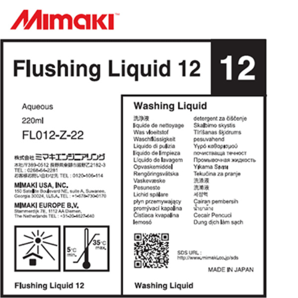 Mimaki Flushing Liquid 12 Cartridge (220ML) – TX300P Thumbnail