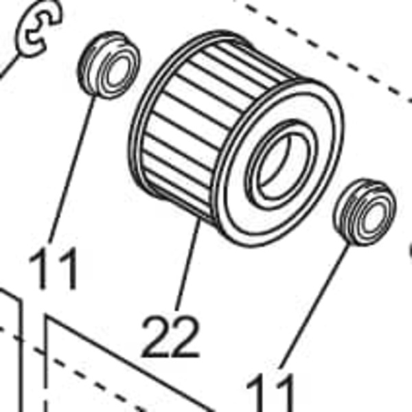 Mimaki CF3 X Driven Pulley 5T Thumbnail