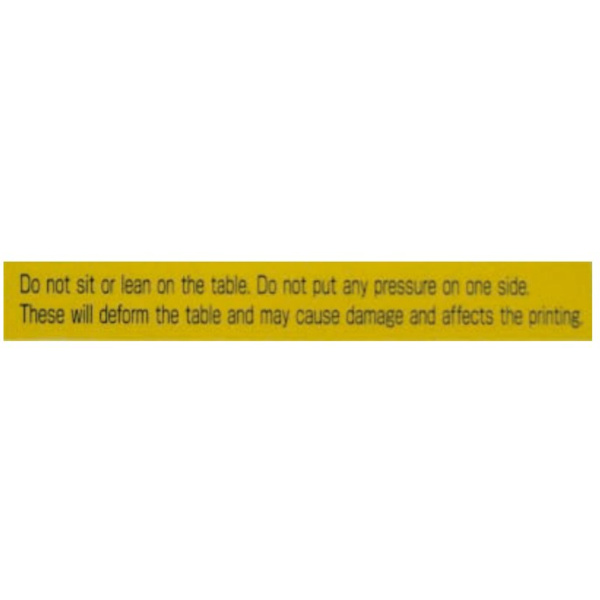 Mimaki Table Prohibition Label- Unbalanced Load (Eng) – JFX500/UJF-3042/UJF-7151 Thumbnail