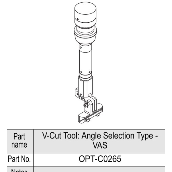Mimaki V-cut tool angle selection type - VAS Thumbnail