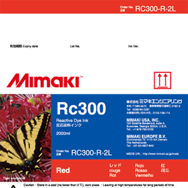 Mimaki RC300 Reactive dye ink pack Red (2,000ML) – TX400 Thumbnail