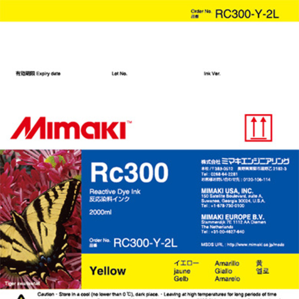 Mimaki RC300 Reactive dye ink pack Yellow (2,000ML) – TX400 Thumbnail