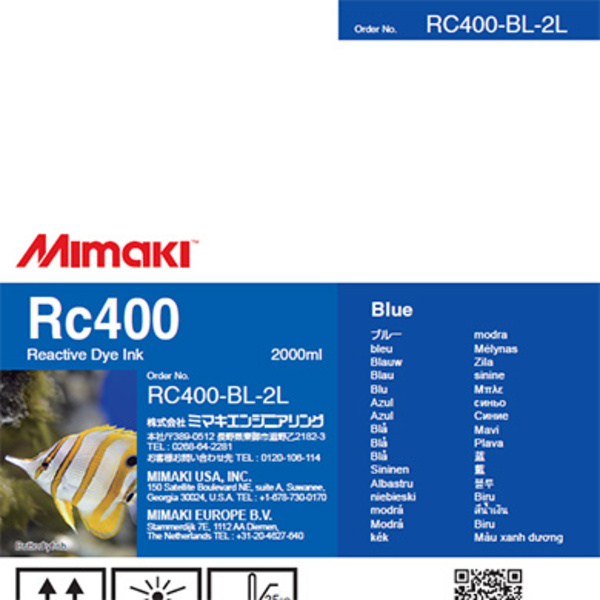 Mimaki RC400 Reactive dye ink pack Blue (2,000ML) – TX300P Thumbnail