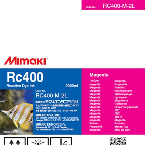 Mimaki RC400 Reactive dye ink pack Magenta (2,000ML) – TX300P Thumbnail