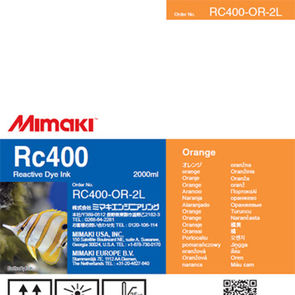 Mimaki RC400 Reactive dye ink pack Orange (2,000ML) – TX300P Thumbnail
