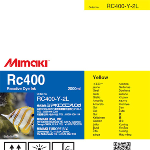 Mimaki RC400 Reactive dye ink pack Yellow (2,000ML) – TX300P Thumbnail