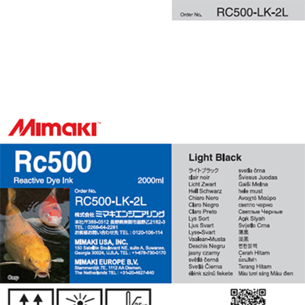 Mimaki RC500 Reactive dye ink pack Light Black (2,000ML) – TX300P Thumbnail