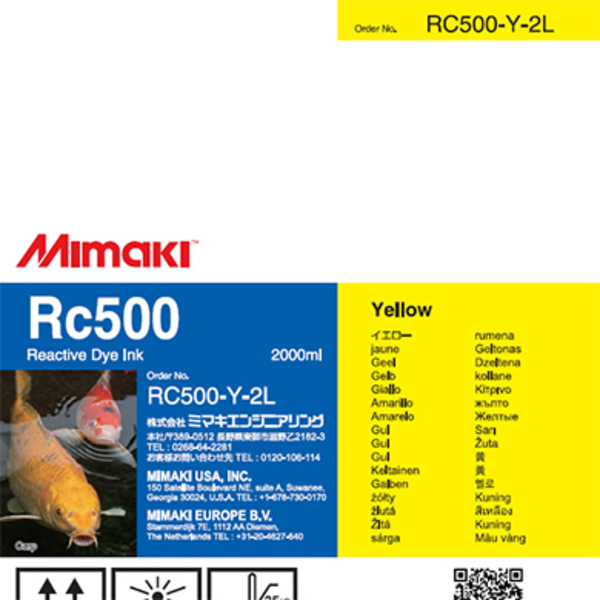 Mimaki RC500 Reactive dye ink pack Yellow (2,000ML) – TX300P Thumbnail
