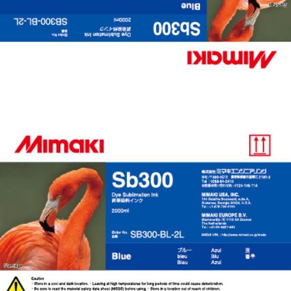 Mimaki SB300 Dye sublimation ink pack Blue (2,000ML) – TX400 Thumbnail