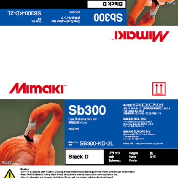 Mimaki SB300 Dye sublimation ink pack Black D (2,000ML) – TX400 Thumbnail