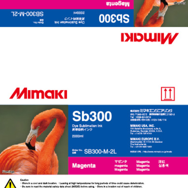 Mimaki SB300 Dye sublimation ink pack Magenta (2,000ML) – TX400 Thumbnail