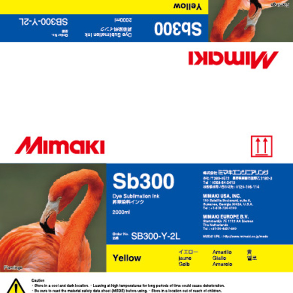 Mimaki SB300 Dye sublimation ink pack Yellow (2,000ML) – TX400 Thumbnail