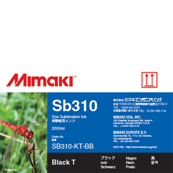 Mimaki SB310 Dye sublimation ink bottle Black (2,000ML) – TS500/TS500P Thumbnail