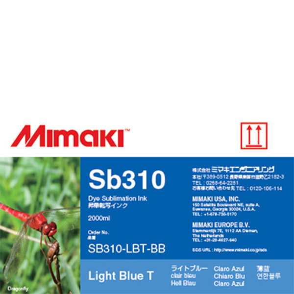 Mimaki SB310 Dye sublimation ink bottle Light Blue (2,000ML) – TS500/TS500P Thumbnail