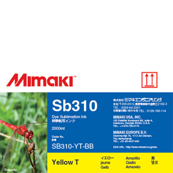 Mimaki SB310 Dye sublimation ink bottle Yellow (2,000ML) – TS500/TS500P Thumbnail