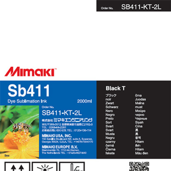 Mimaki Sb411 Dye sublimation ink pack Black T (2,000ml) Thumbnail