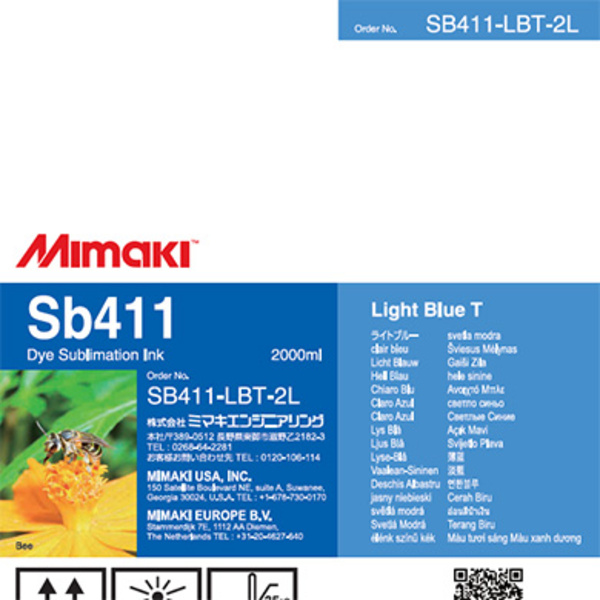 Mimaki Sb411 Dye sublimation ink pack Light Blue T (2,000ml) Thumbnail
