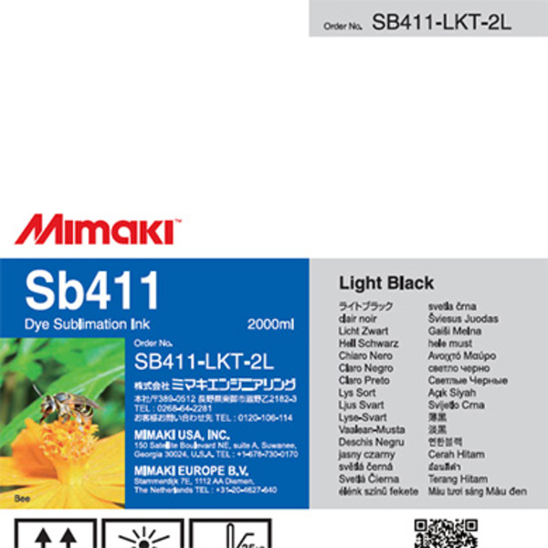 Mimaki Sb411 Dye sublimation ink pack Light Black T (2,000ml) Thumbnail