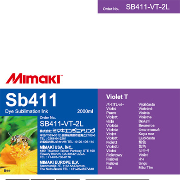 Mimaki Sb411 Dye sublimation ink pack Violet T (2,000ml) Thumbnail
