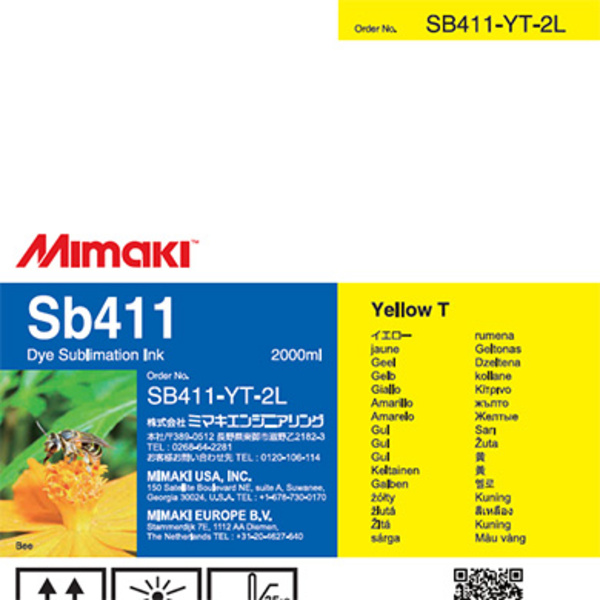Mimaki Sb411 Dye sublimation ink pack Yellow T (2,000ml) Thumbnail
