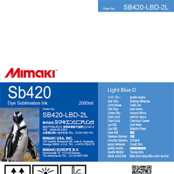 Mimaki Sb420 Dye sublimation ink pack Light Blue D (2,000ml) Thumbnail