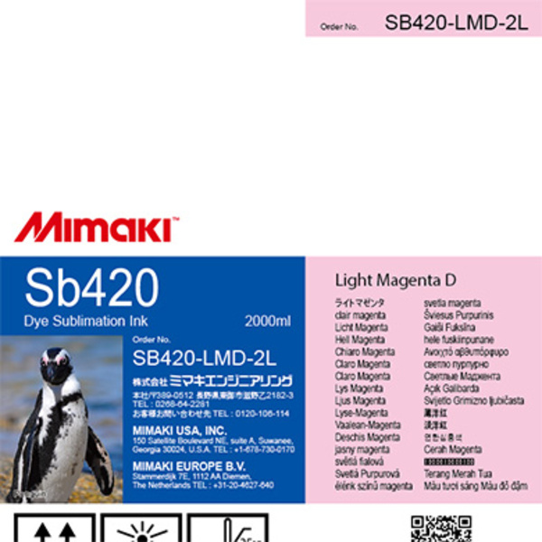 Mimaki Sb420 Dye sublimation ink pack Light Magenta D (2,000ml) Thumbnail