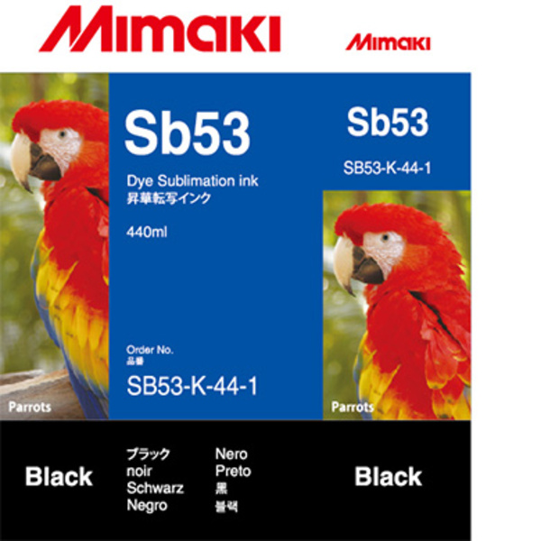 Mimaki SB53 Dye sublimation ink cartridge Black (440ML) – CJV150/CJV300/JV150 +8 Thumbnail