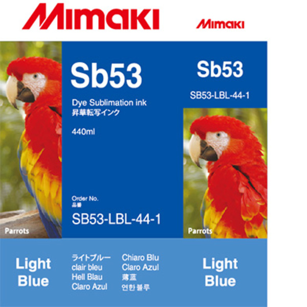 Mimaki SB53 Dye sublimation ink cartridge Light Blue (440ML) – CJV150/CJV300/JV150 +8 Thumbnail