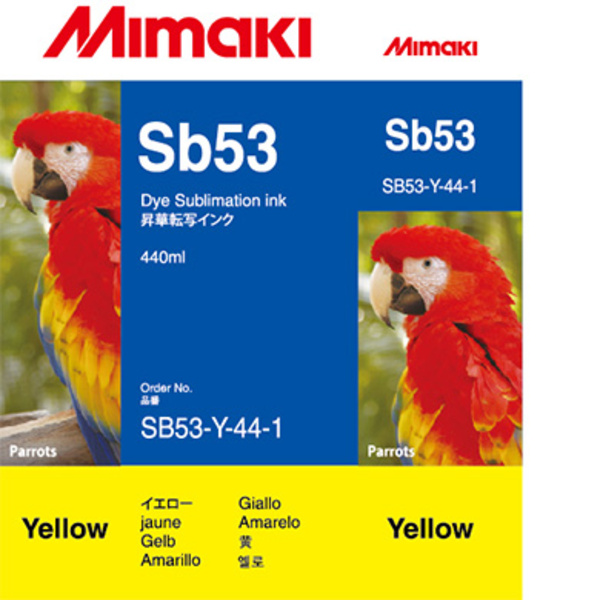 Mimaki SB53 Dye sublimation ink cartridge Yellow (440ML) – CJV150/CJV300/JV150 +8 Thumbnail
