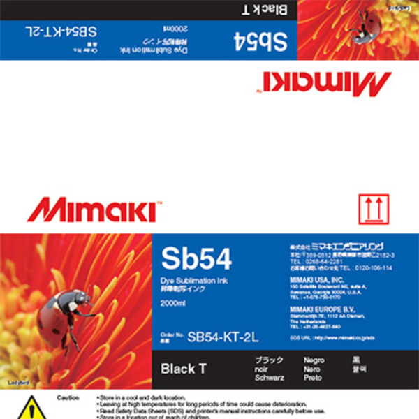 Mimaki SB54 Dye sublimation ink pack Black T (2,000ML) – CJV150/CJV300/JV150 +8 Thumbnail