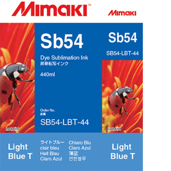 Mimaki SB54 Dye sublimation ink cartridge Light Blue T (440ML) – CJV150/CJV300/JV150 +8 Thumbnail