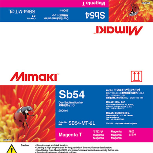 Mimaki SB54 Dye sublimation ink pack Magenta T (2,000ML) – CJV150/CJV300/JV150 +8 Thumbnail