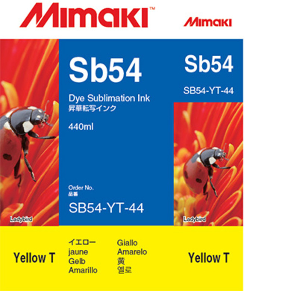 Mimaki SB54 Dye sublimation ink cartridge Yellow T (440ML) – CJV150/CJV300/JV150 +8 Thumbnail