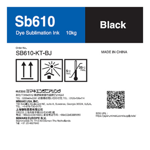 Mimaki Sb610 Dye sublimation ink tank Black T (10kg) Thumbnail