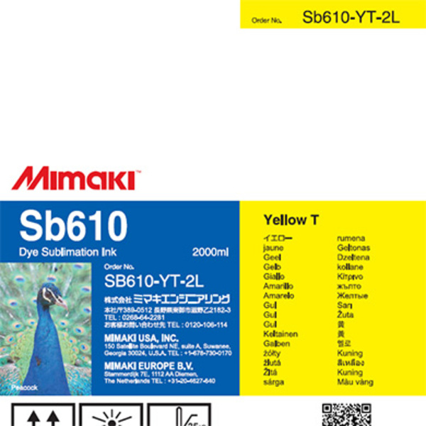 Mimaki Sb610 Dye sublimation ink pack Yellow T (2,000ml) Thumbnail
