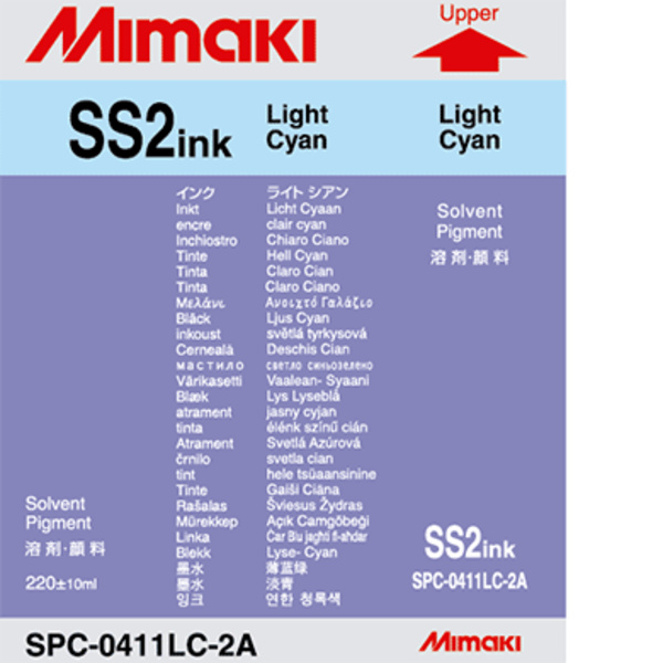 Mimaki SS2 Solvent ink cartridge Light Cyan (220ML) – GP604S/JV3 Thumbnail