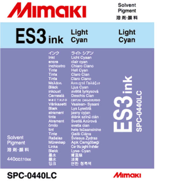 Mimaki ES3 Solvent ink cartridge Light Cyan (440ML) – CJV150/CJV30/CJV300 +8 Thumbnail