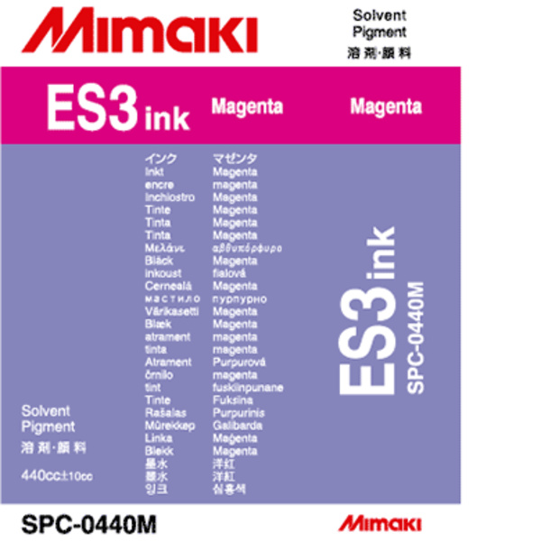 Mimaki ES3 Solvent ink cartridge Magenta (440ML) – CJV150/CJV30/CJV300 +8 Thumbnail