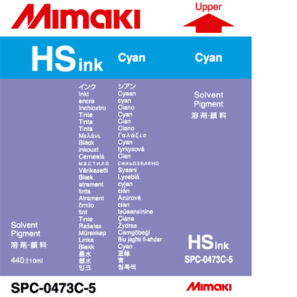 Mimaki Hs Solvent ink cartridge Cyan (440ML) – JV5 Thumbnail