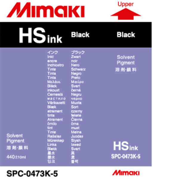 Mimaki Hs Solvent ink cartridge Black (440ML) – JV5 Thumbnail