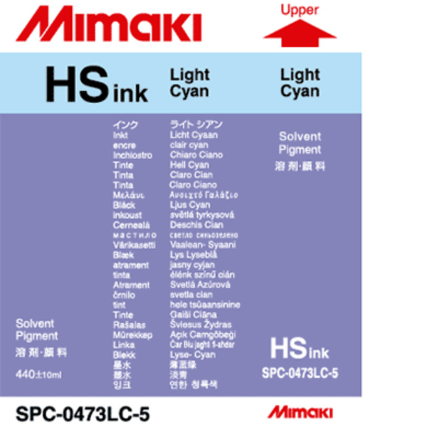 Mimaki Hs Solvent ink cartridge Light Cyan (440ML) – JV5 Thumbnail