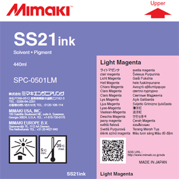 Mimaki SS21 Solvent ink cartridge Light Magenta (440ml) Thumbnail